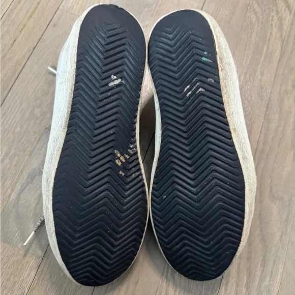Golden Goose Authentic White Superstar Sneakers with Glitter Star Size 37 (US 7) - Picture 7 of 11
